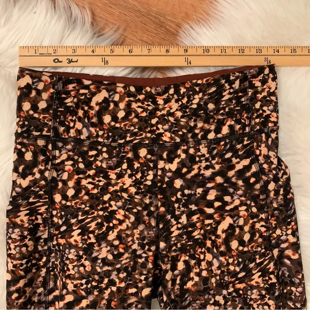 Lululemon Invigorate Hi-Rise Crop 23” Motion Flux Multi Size 8 Pockets Leggings